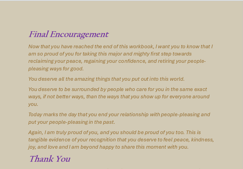 Put People-Pleasing in the Past: the Mini Workbook